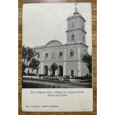 LA PLATA IGLESIA DEL PILAR ANTIGUA TARJETA POSTAL